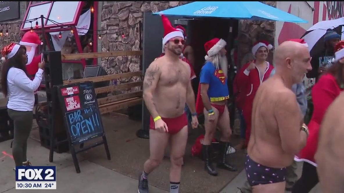 Annual Santa Speedo Run for charity on December 8